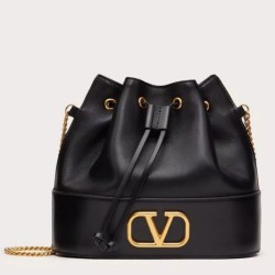 Replica Valentino VLogo Signature Mini Bucket Bag Black 