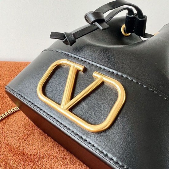 Fake Valentino VLogo Signature Mini Bucket Bag Black Replica Replica Valentino VLogo Signature Mini Bucket Bag Black