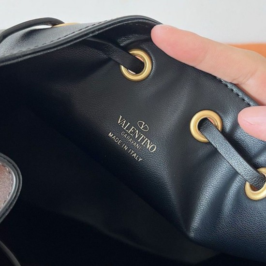Fake Valentino VLogo Signature Mini Bucket Bag Black Replica Replica Valentino VLogo Signature Mini Bucket Bag Black