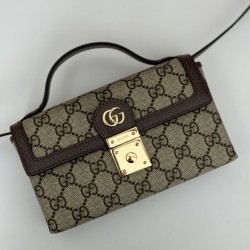 Replica Gucci 772314 Ophidia mini top handle bag GG Supreme Black