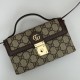 Replica Gucci 772314 Ophidia mini top handle bag GG Supreme Black