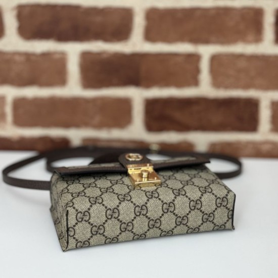 Replica Gucci 772314 Ophidia mini top handle bag GG Supreme Black