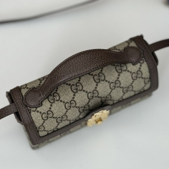 Replica Gucci 772314 Ophidia mini top handle bag GG Supreme Black