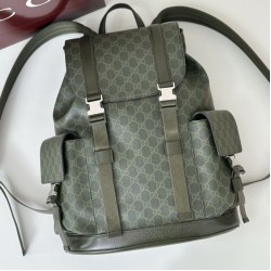 Replica Gucci GG Monogram large backpack 792080 GG Monogram coated fabric Green