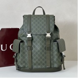 Replica Gucci GG Monogram large backpack 792080 GG Monogram coated fabric Green
