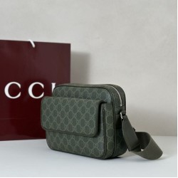 Replica Gucci GG Monogram small crossbody bag 795479 green GG fabric