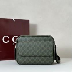Replica Gucci GG Monogram small crossbody bag 795479 green GG fabric