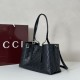 Replica Gucci 815214 GG Emblem medium tote bag Embossing Leather Black