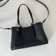 Replica Gucci 815214 GG Emblem medium tote bag Embossing Leather Black