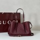 Replica Gucci 815214 GG Emblem medium tote bag Embossing Leather Red