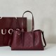 Replica Gucci 815214 GG Emblem medium tote bag Embossing Leather Red