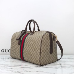 Replica Gucci Savoy large duffle bag GG Monogram coated Brown 834458