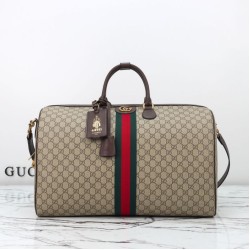 Replica Gucci Savoy large duffle bag GG Monogram coated Brown 834458