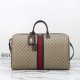 Replica Gucci Savoy large duffle bag GG Monogram coated Brown 834458