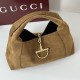 Replica Gucci 837466 Oversized Softbit Suede maxi shoulder bag Brown