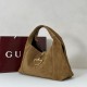 Replica Gucci 837466 Oversized Softbit Suede maxi shoulder bag Brown
