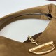 Replica Gucci 837466 Oversized Softbit Suede maxi shoulder bag Brown