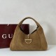 Replica Gucci 837466 Oversized Softbit Suede maxi shoulder bag Brown