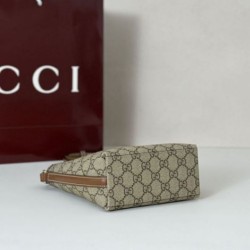Replica Gucci 847090 GG Emblem nano bucket Bag brown fabric