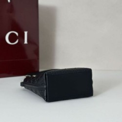 Replica Gucci 847090 GG Emblem nano bucket Bag black GG leather