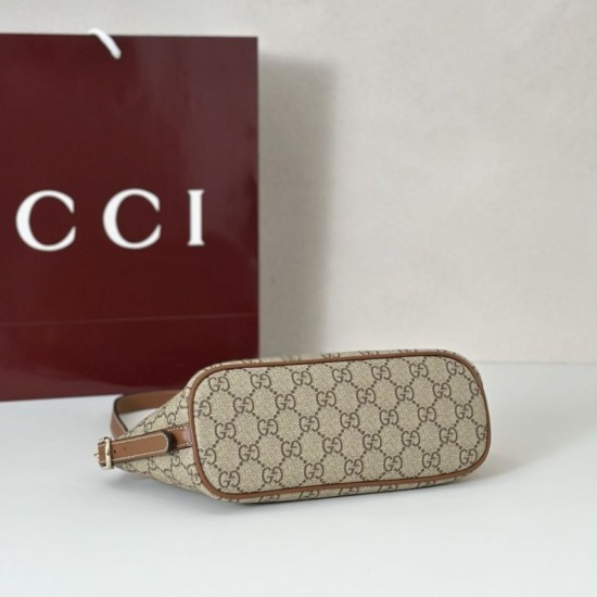 Replica Gucci GG Emblem small shoulder bag 847281 Brown Replica Gucci GG Emblem small shoulder bag 847281 Brown