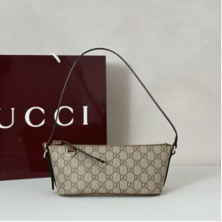 Replica Gucci GG Emblem small shoulder bag 847281 Brown