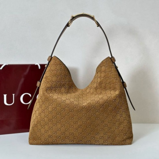 Replica Gucci 850546 beatrix large tote bag suede Brown