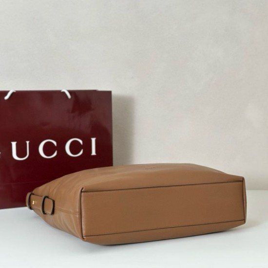 Replica Gucci 850546 beatrix large tote bag soft smooth leather Brown