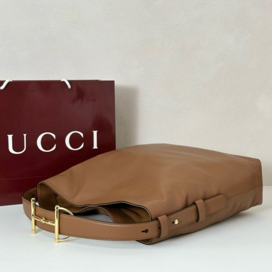 Replica Gucci 850546 beatrix large tote bag soft smooth leather Brown