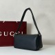 Replica Gucci Half Horsebit Mini/medium shoulder bag 860787 Grainy Leather Black