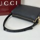 Replica Gucci Half Horsebit Mini/medium shoulder bag 860787 Grainy Leather Black