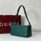 Replica Gucci Half Horsebit Mini/medium shoulder bag 860787 Grainy Leather Green