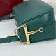 Replica Gucci Half Horsebit Mini/medium shoulder bag 860787 Grainy Leather Green