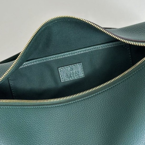 Replica Gucci Half Horsebit Mini/medium shoulder bag 860787 Grainy Leather Green