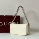 Replica Gucci Half Horsebit Mini/medium shoulder bag 860787 Grainy Leather White