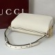 Replica Gucci Half Horsebit Mini/medium shoulder bag 860787 Grainy Leather White