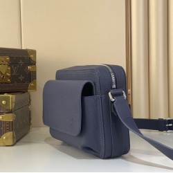 Replica Louis Vuitton Boarding Messenger LV Aerogram Men Bag M15260 Blue
