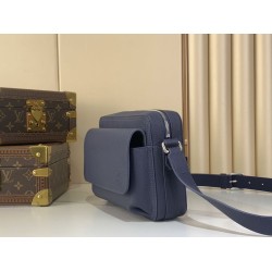 Replica Louis Vuitton Boarding Messenger LV Aerogram Men Bag M15260 Blue