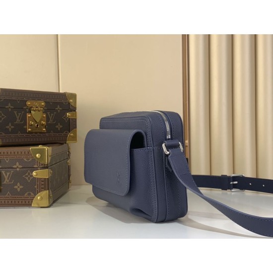 Replica Louis Vuitton Boarding Messenger LV Aerogram Men Bag M15260 Blue