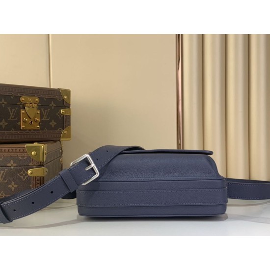 Replica Louis Vuitton Boarding Messenger LV Aerogram Men Bag M15260 Blue