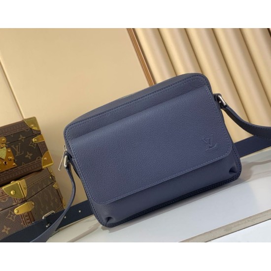 Replica Louis Vuitton Boarding Messenger LV Aerogram Men Bag M15260 Blue