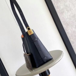Replica Louis Vuitton Small Low Key Hobo Bucket Bag M25352 Black