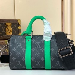 Replica Louis Vuitton Keepall Bandoulière 25 Men Bag M25885 Green