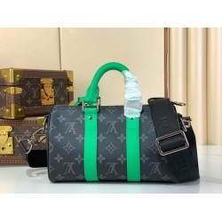 Replica Louis Vuitton Keepall Bandoulière 25 Men Bag M25885 Green Replica Louis Vuitton Keepall Bandoulière 25 Men Bag M25885 Green