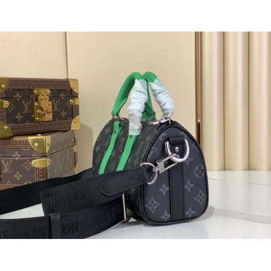 Replica Louis Vuitton Keepall Bandoulière 25 Men Bag M25885 Green