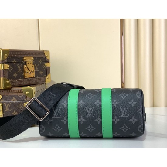 Replica Louis Vuitton Keepall Bandoulière 25 Men Bag M25885 Green