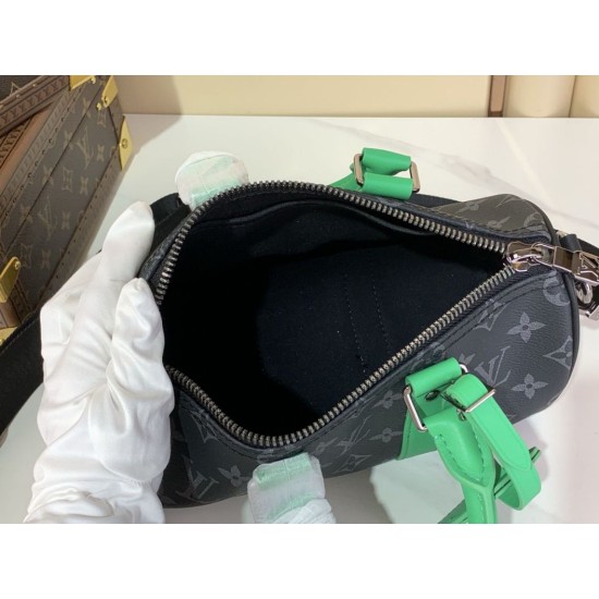 Replica Louis Vuitton Keepall Bandoulière 25 Men Bag M25885 Green