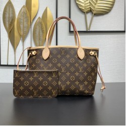 Replica Louis Vuitton M46979 Neverfull PM Tote Bag Brown