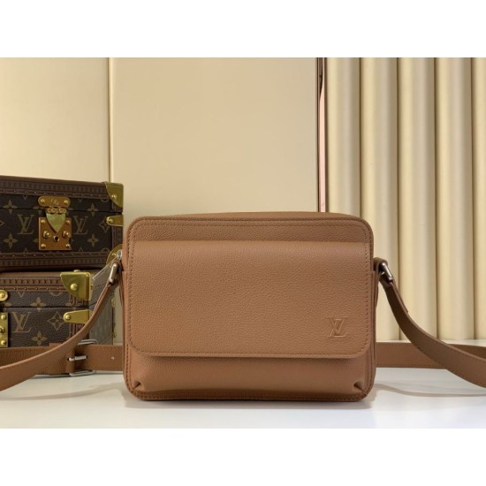 Replica Louis Vuitton Boarding Messenger LV Aerogram Men Bag m25981 Brown