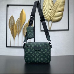 Replica Louis Vuitton Trio Messenger Men Bag m27154 Green